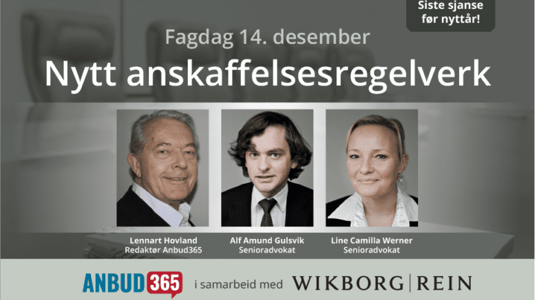 Anbud365: Bare dager igjen til siste store anskaffelses–fagdagen i år!