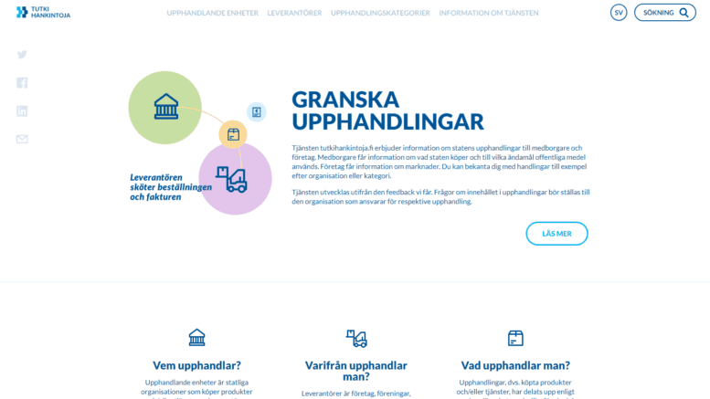 Anbud365: Finsk nettportal gir rikholdig statistikk om statlige anskaffelser