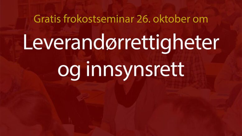 Anbud365: Offentlige anskaffelser Stort og smått 26. oktober