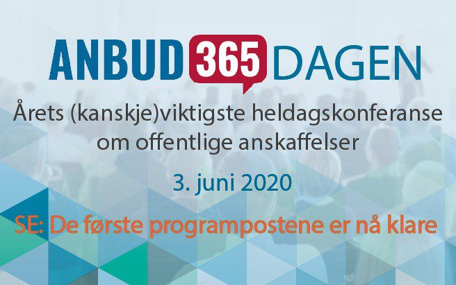 Anbud365: Anbud365-dagen 3.juni Et realt kompetanseløft venter!