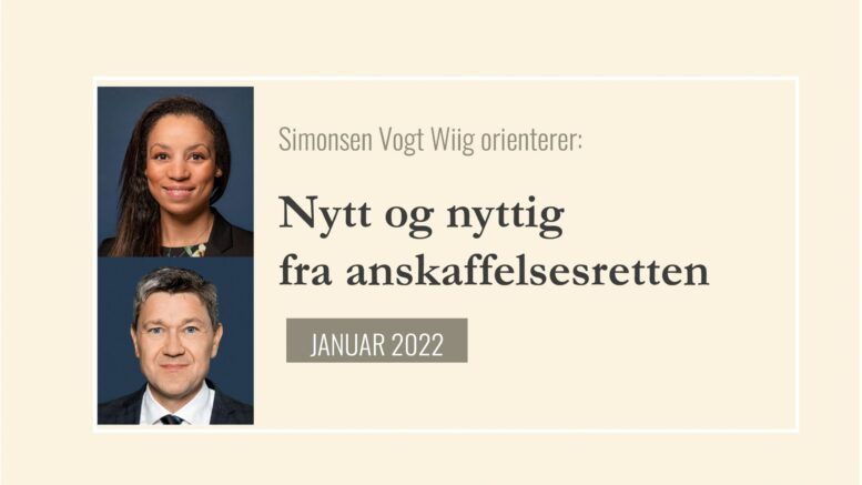 Anbud365: Nytt og nyttig fra anskaffelsesretten -jan2022