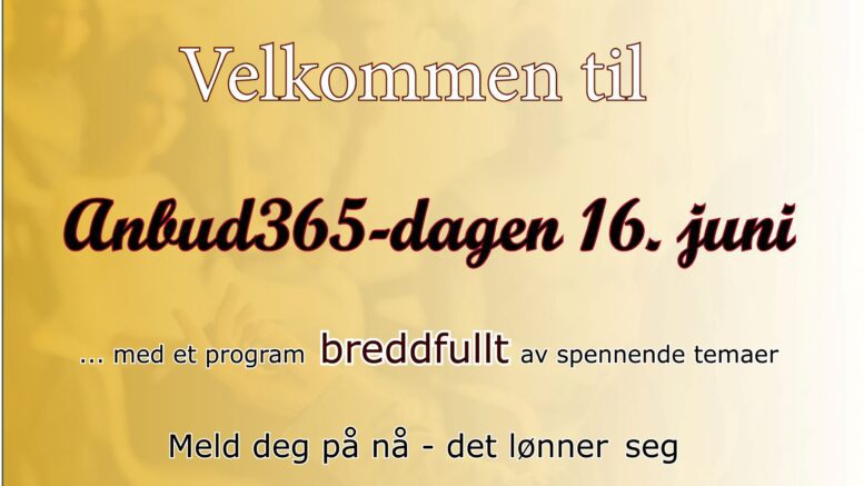 Anbud365-dagen: 16.juni (25.04,2022 )