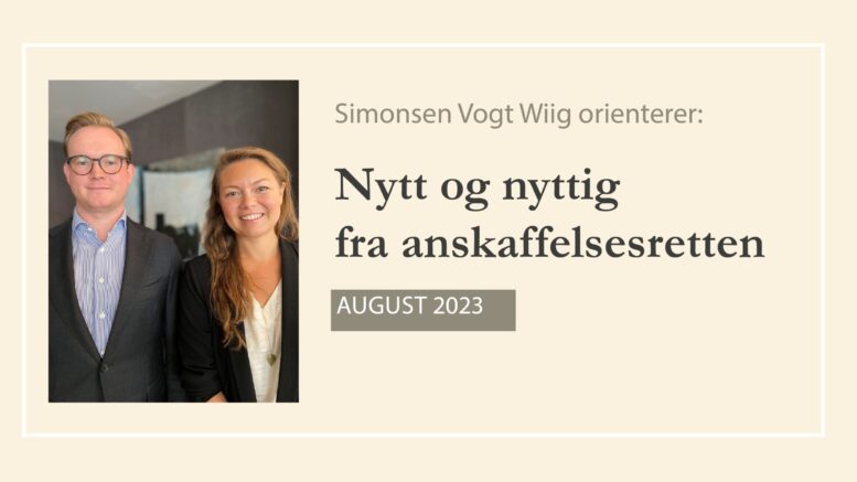 Anbud365: Nytt og nyttig fra anskaffelsesretten - august 2023